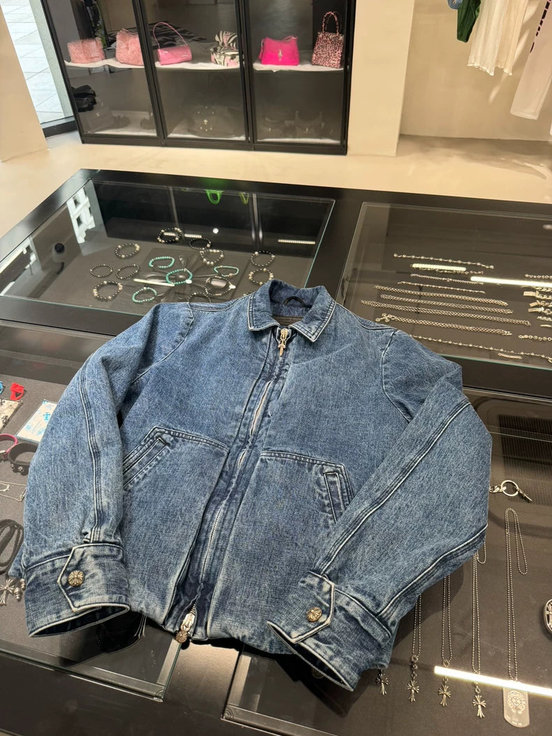 Chrome Hearts Denim Cotton Shirt Jacket-yf