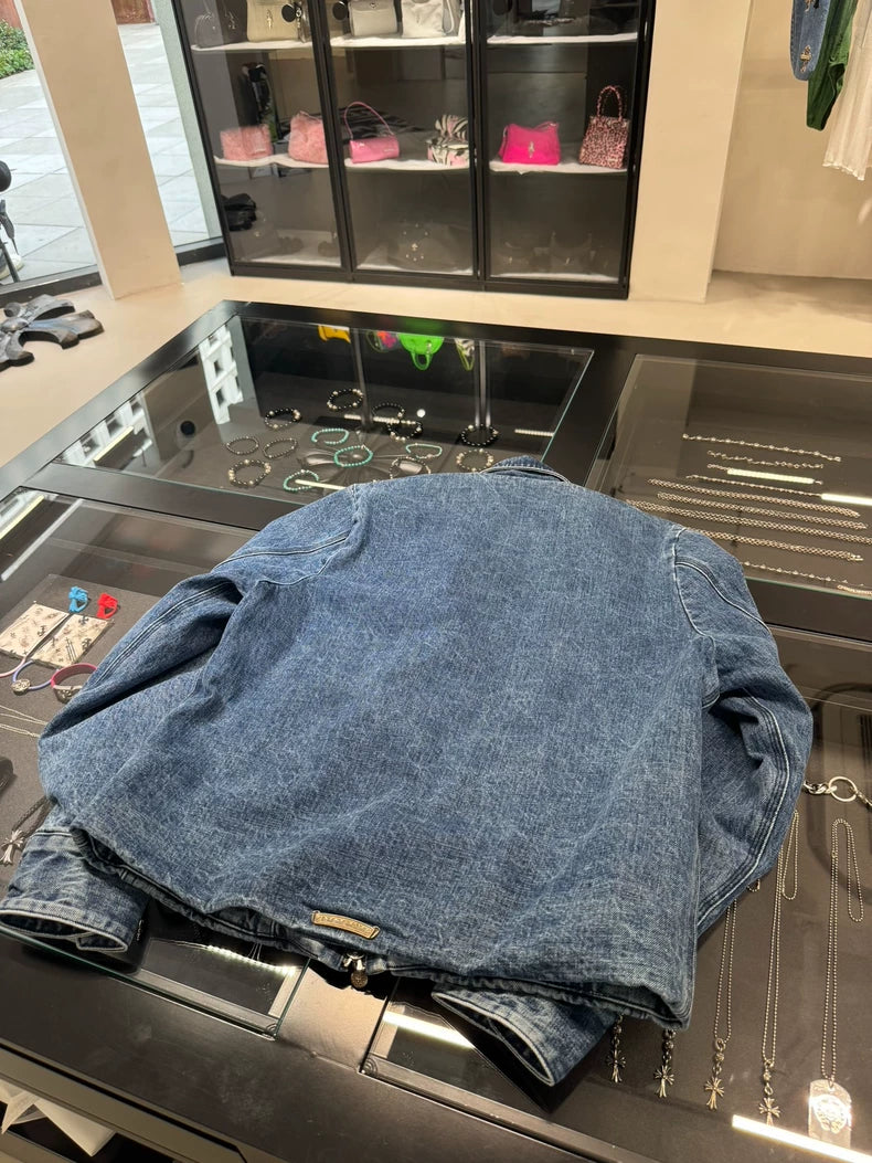 Chrome Hearts Denim Cotton Shirt Jacket-yf