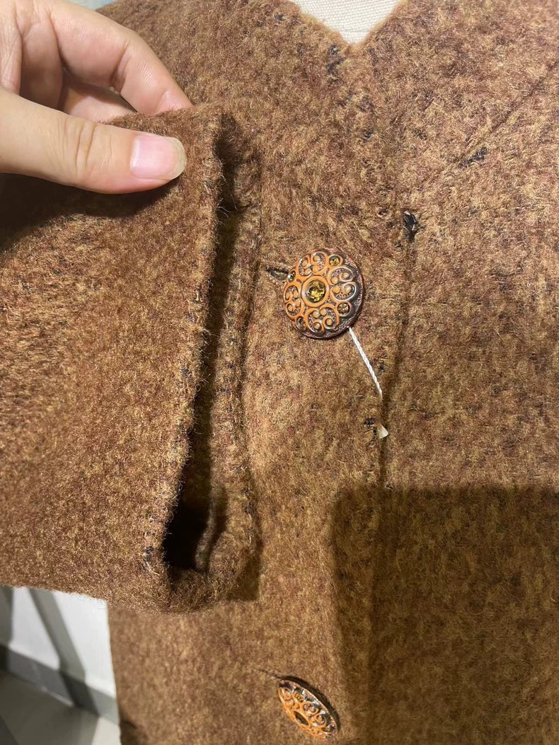 Vintage Givenchy Brown Wool Overcoat