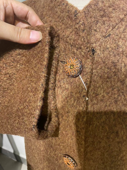 Vintage Givenchy Brown Wool Overcoat