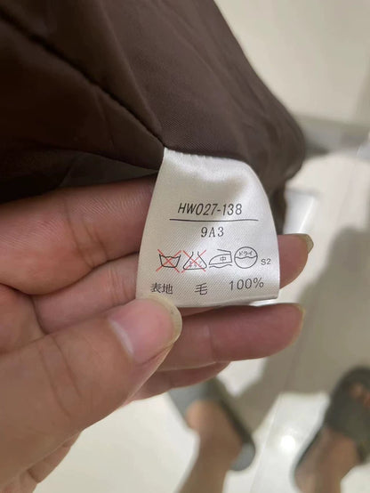 Vintage Givenchy Brown Wool Overcoat