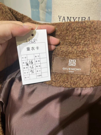 Vintage Givenchy Brown Wool Overcoat