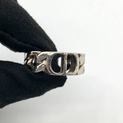 Dior Silver Letter Chain Ring Size S