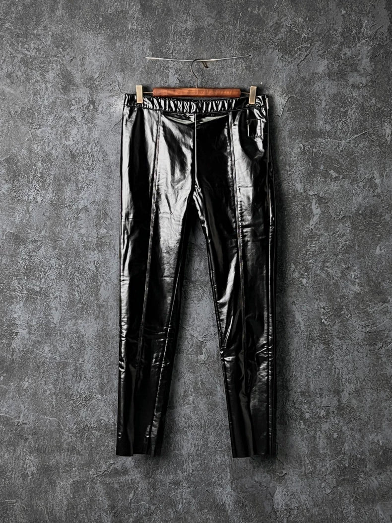 Rick Owens Black Leather Pants