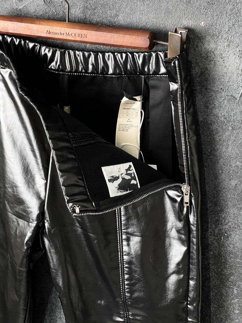 Rick Owens Black Leather Pants