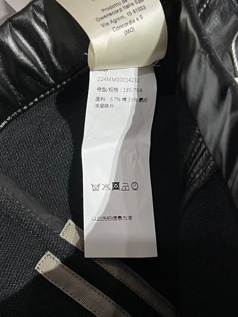 Rick Owens Black Leather Pants