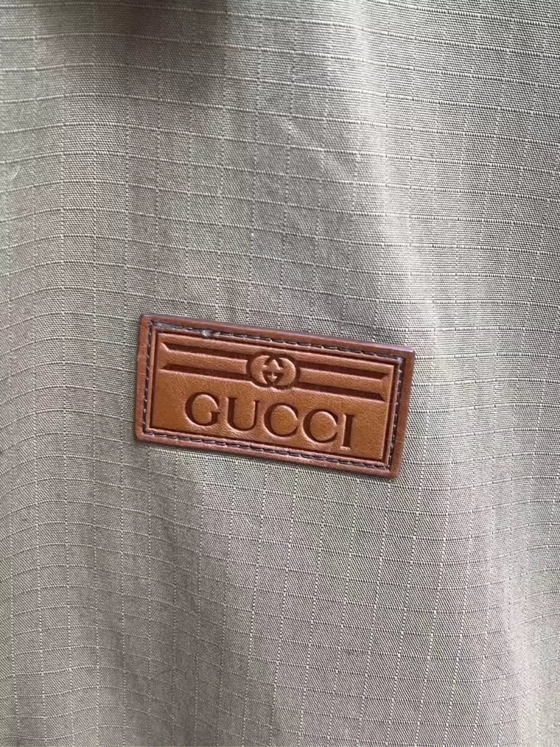 Gucci Suede Collar Printed Jacket