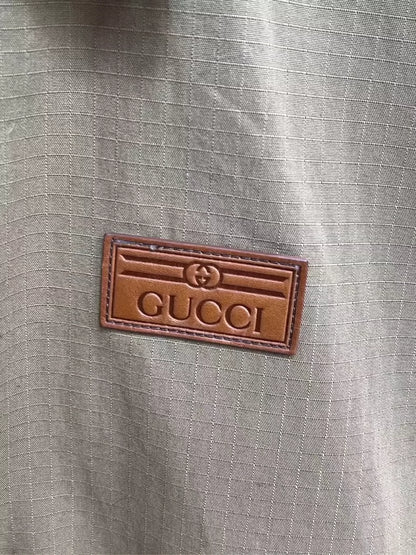 Gucci Suede Collar Printed Jacket