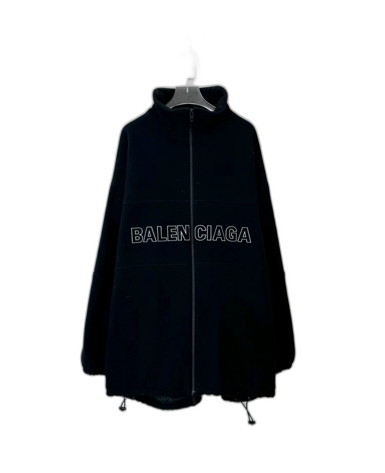 Black Embroidered Wool Jacket by Balenciaga