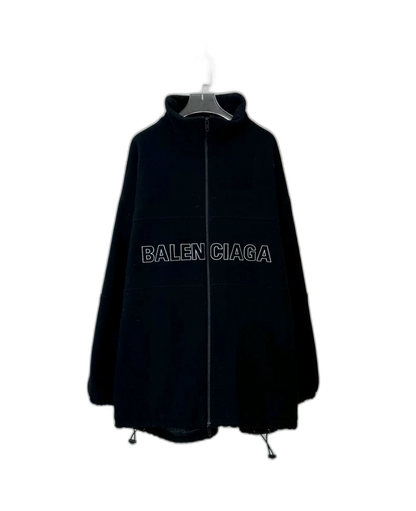 Black Embroidered Wool Jacket by Balenciaga