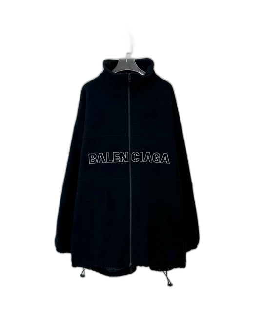 Black Embroidered Wool Jacket by Balenciaga