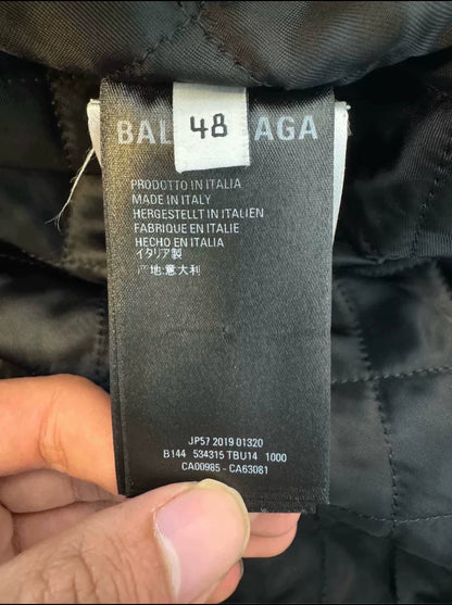 Black Embroidered Wool Jacket by Balenciaga