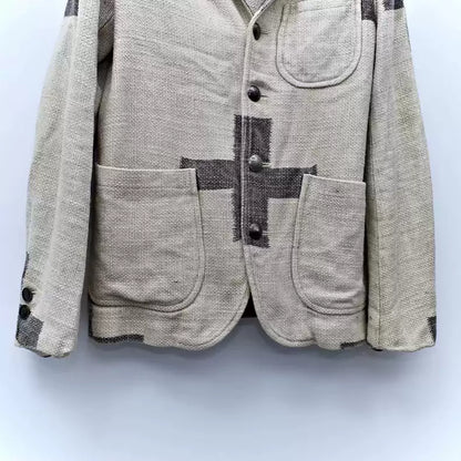 Visvim 13aw blazer Cross Blazer Thick linen woven silver QQ Jacket suit jacket