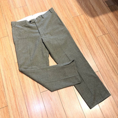 visvim's early woolen khaki classic dress pants