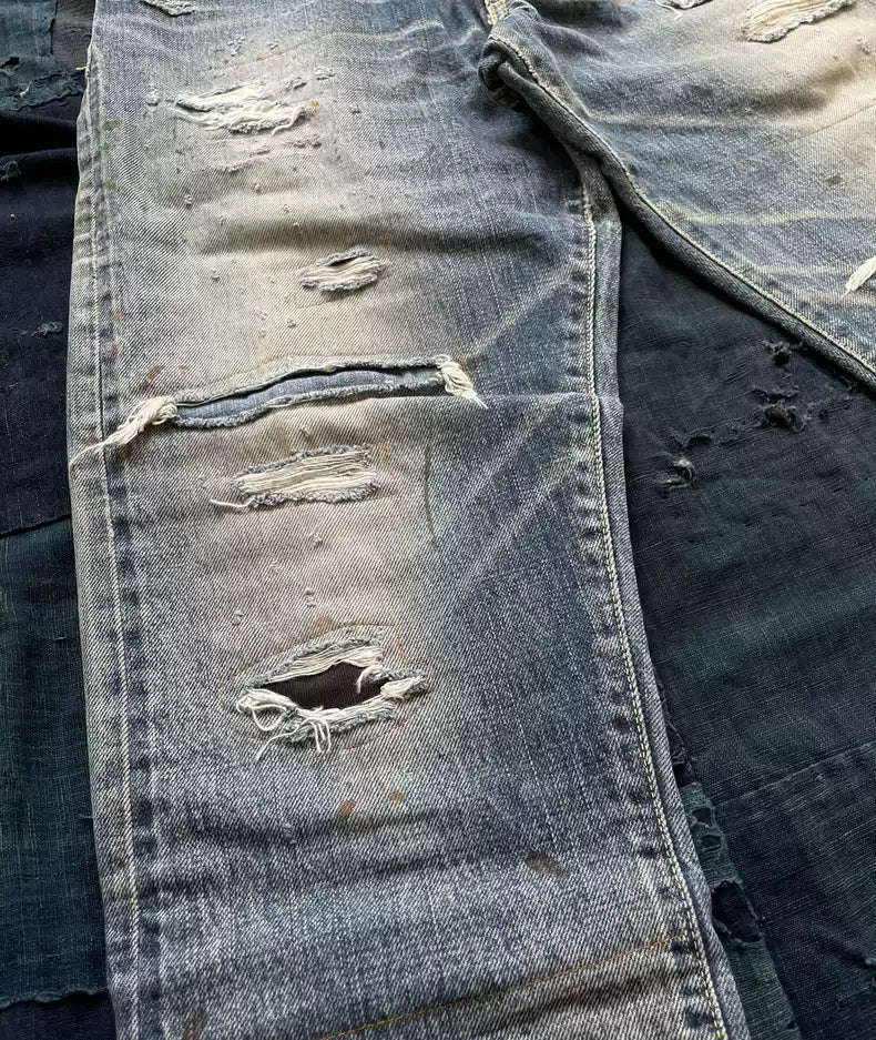 visvim 23aw journeyman pants tacked crash