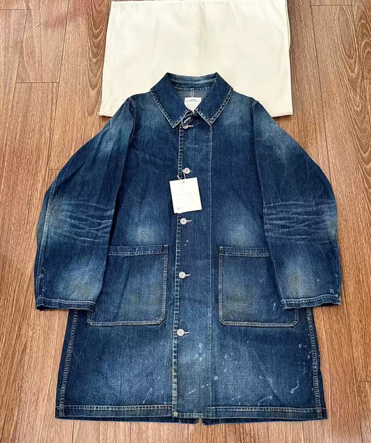 VISVIM GREASE MONKEY COAT DRY DENIM 19SS