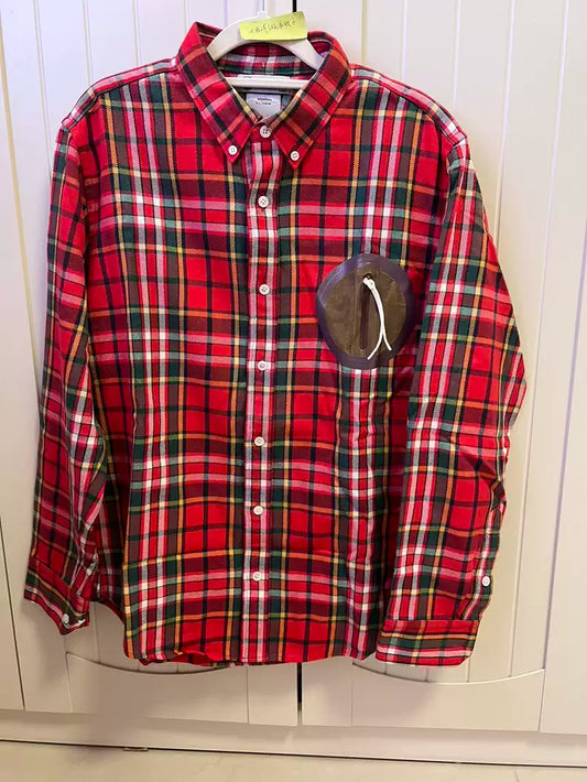 Visvim red plaid classic loop shirt jacket