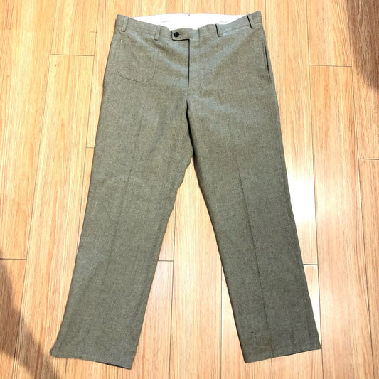 visvim wool khaki classic dress pants