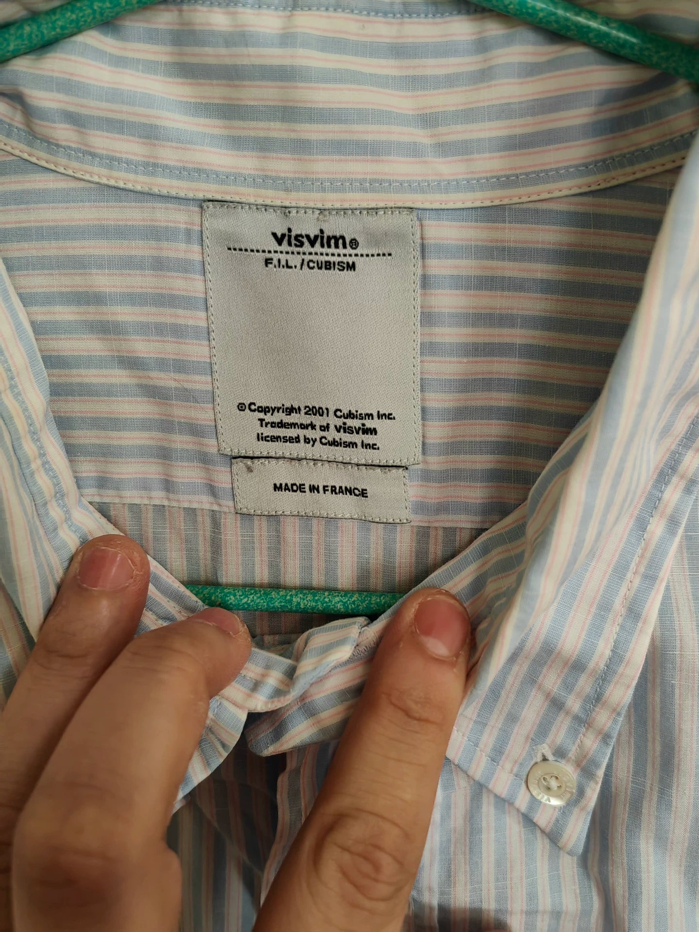 visvim striped shirt