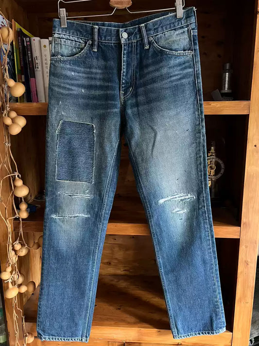 visvim 03D14 2018 Patch wash to make used jeans