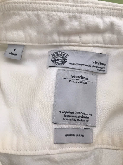 visvim black cashew milk loop short-sleeved shirt