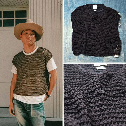 Visvim 22ss Lattice Vest Hand-Knit