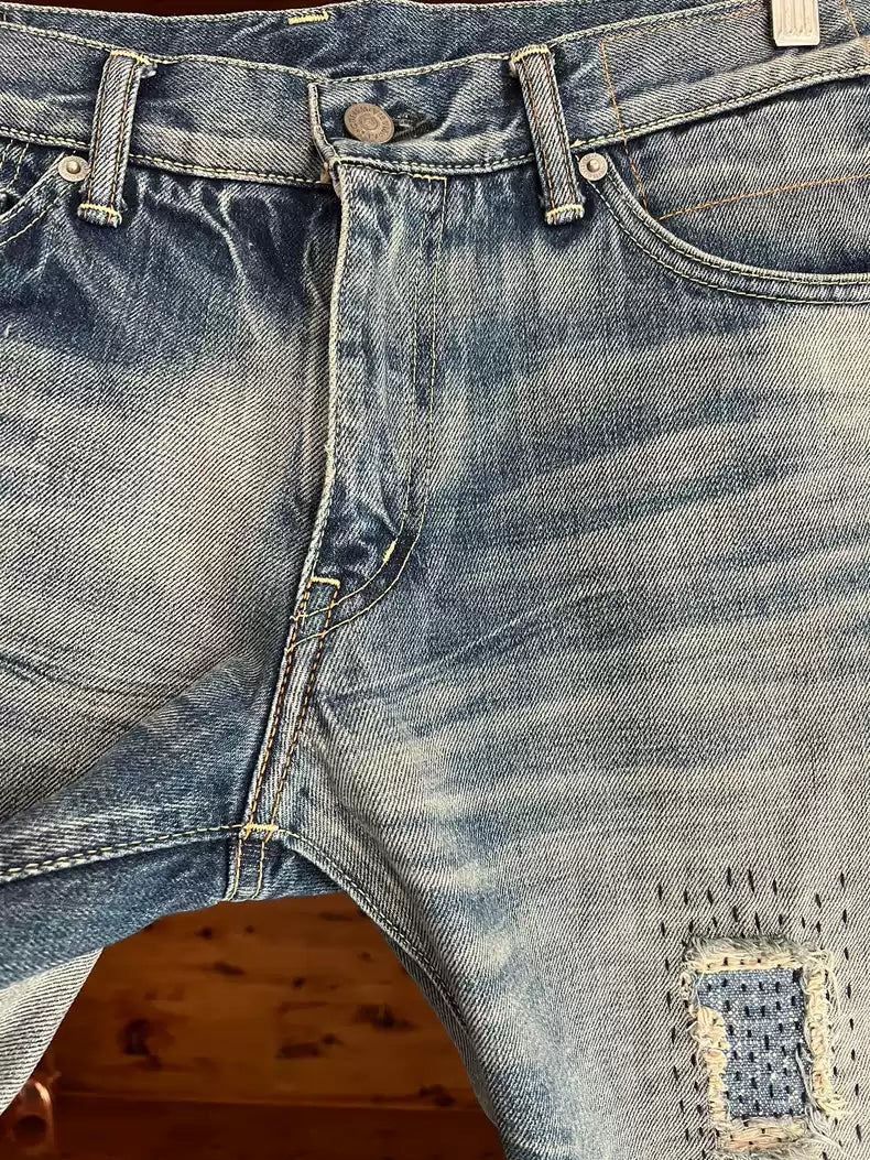 visvim 04D6.5 Early patch damage wash to make old jeans