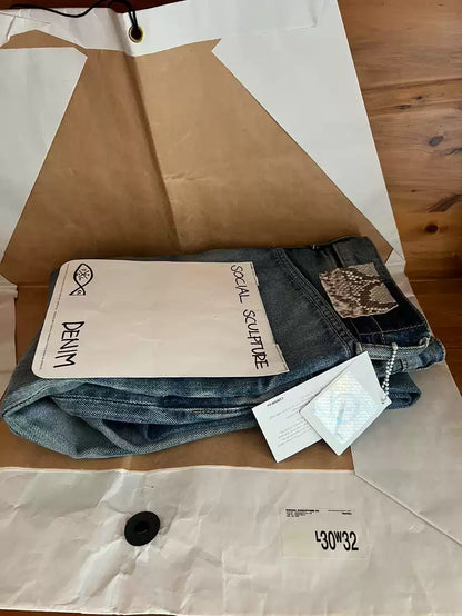 visvim 04D6.5 Early patch damage wash to make old jeans