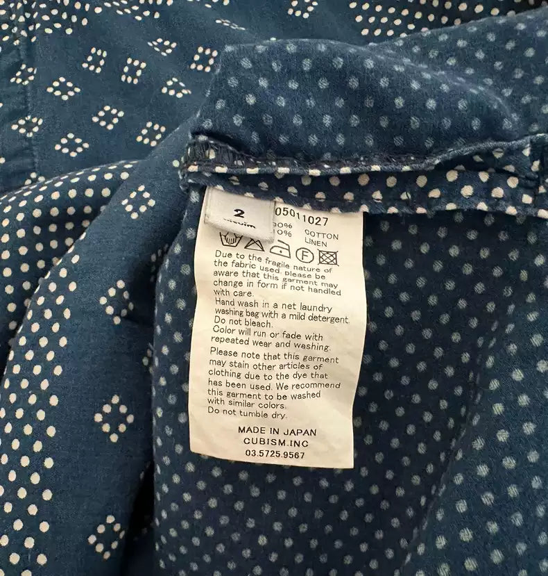 VISVIM KERCHIEF DOTS TUNIC SHIRT