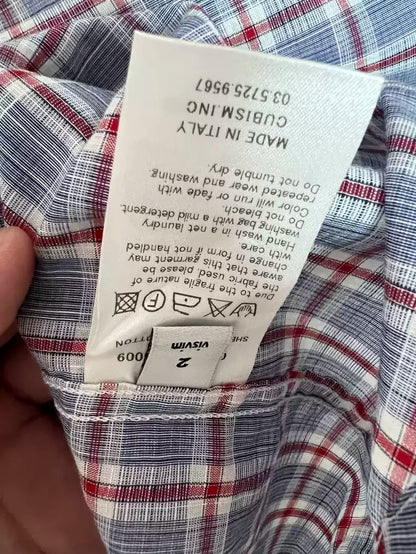 visvim blue plaid shirt