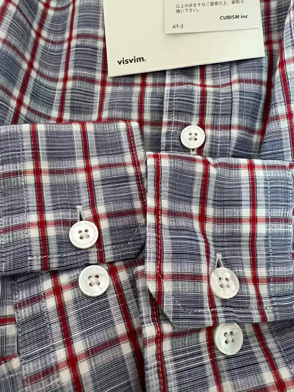 visvim blue plaid shirt