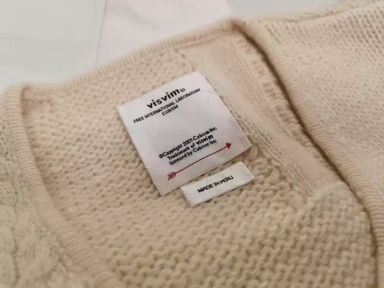 visvim Jiangnan jnan V-neck knit sweater