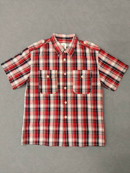 Visvim vintage Original archive red and black and white plaid short-sleeved shirt