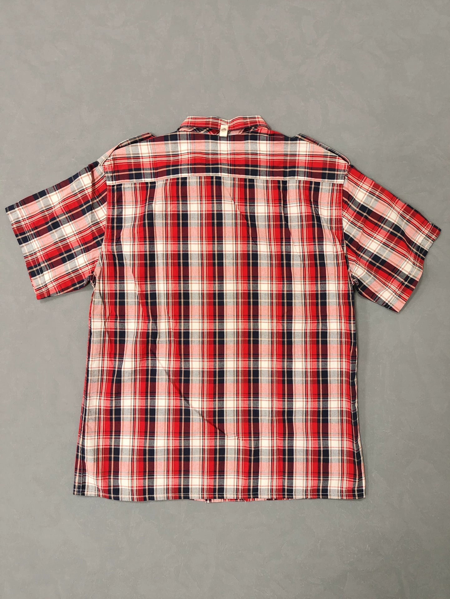 Visvim vintage Original archive red and black and white plaid short-sleeved shirt