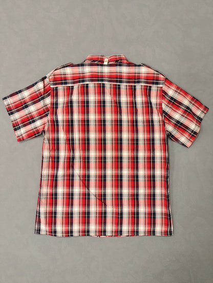 Visvim vintage Original archive red and black and white plaid short-sleeved shirt