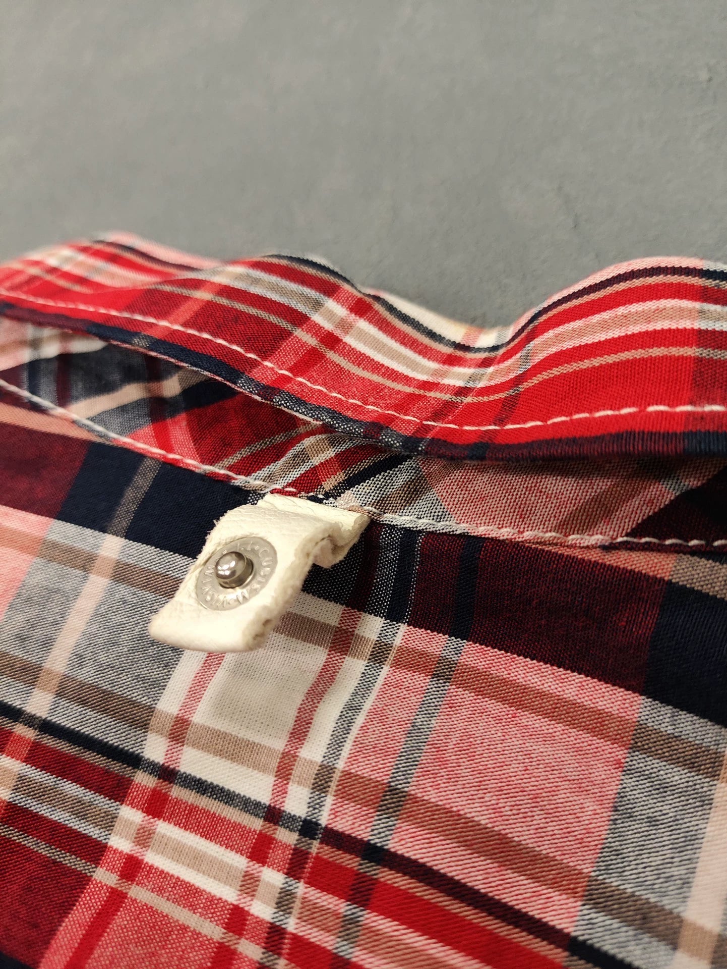 Visvim vintage Original archive red and black and white plaid short-sleeved shirt