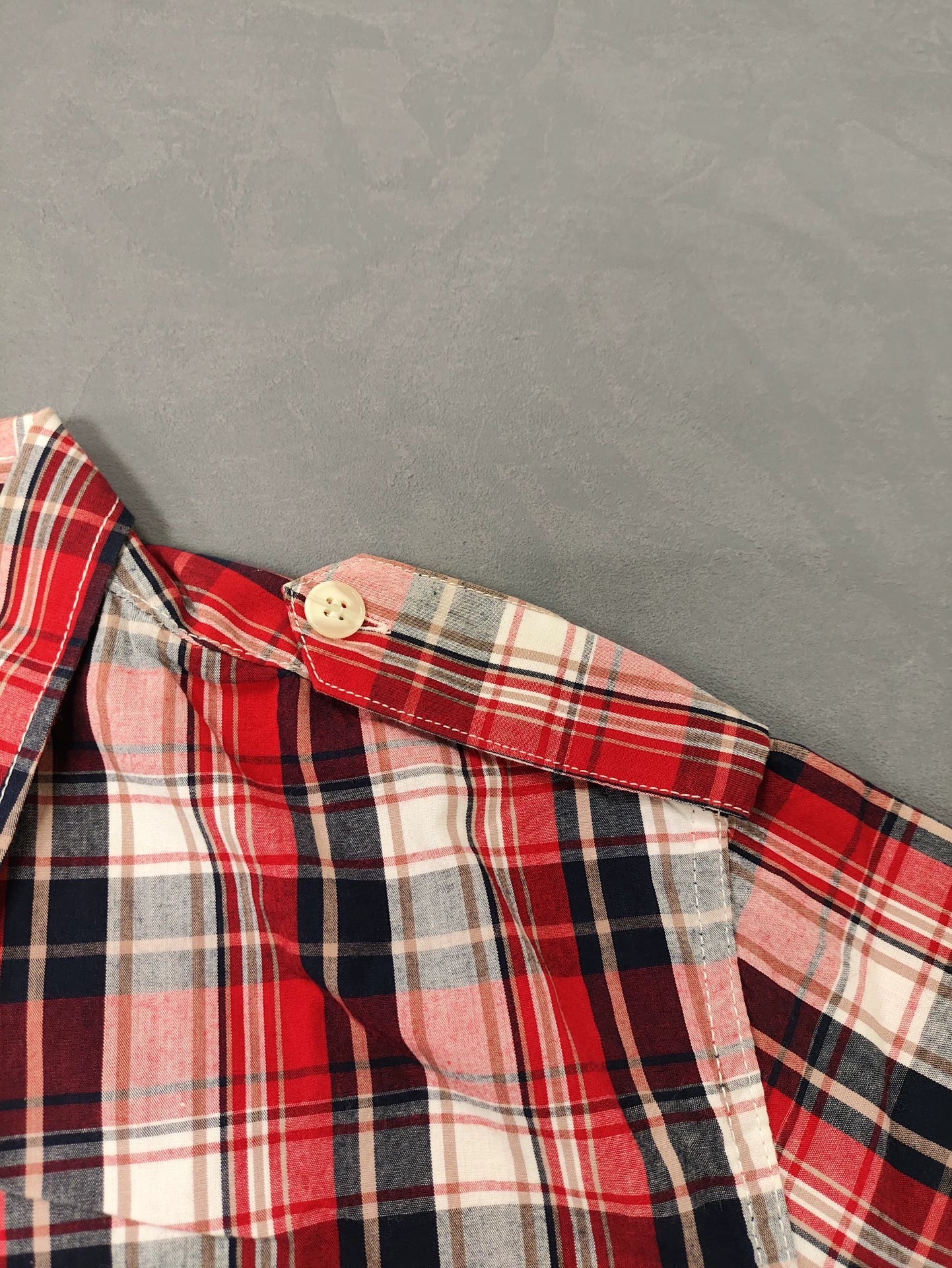 Visvim vintage Original archive red and black and white plaid short-sleeved shirt