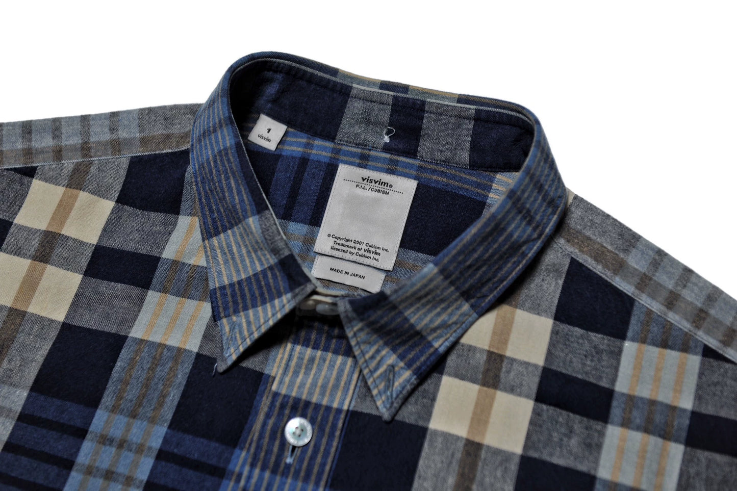 visvim plaid long-sleeved shirt