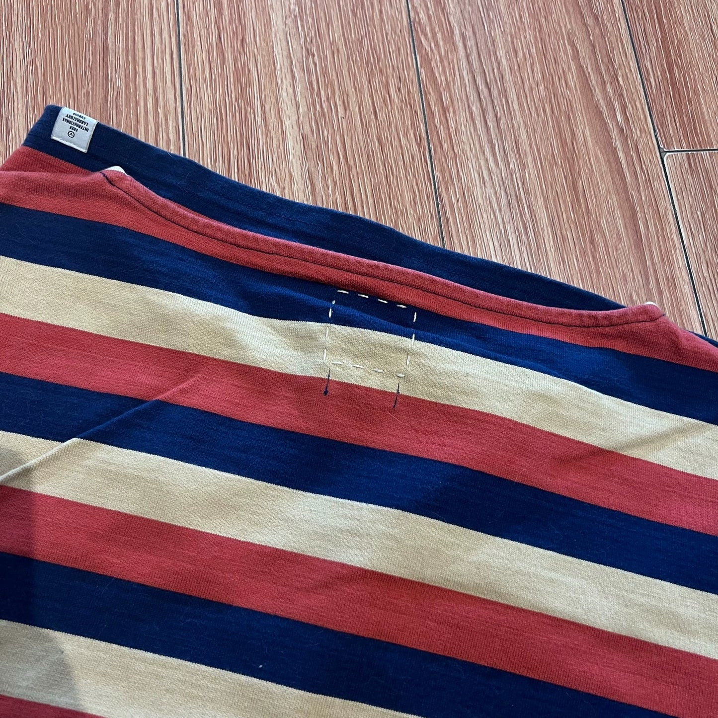 visvim colored striped long-sleeved hoodie