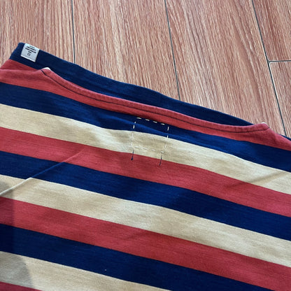 visvim colored striped long-sleeved hoodie