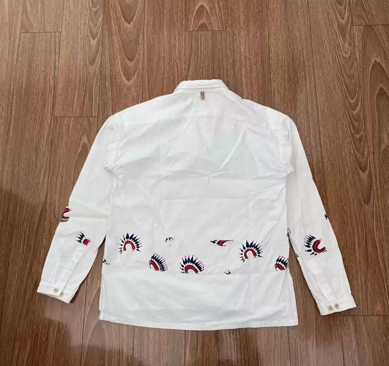 VISVIM KERCHIEF BORDER TUNIC SHIRT