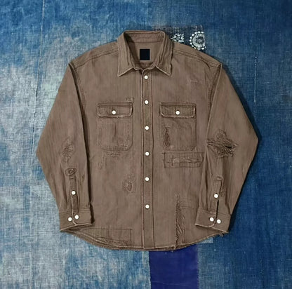 Visvim ICT 20ss Lumber Shirt Crash N.D. Mud