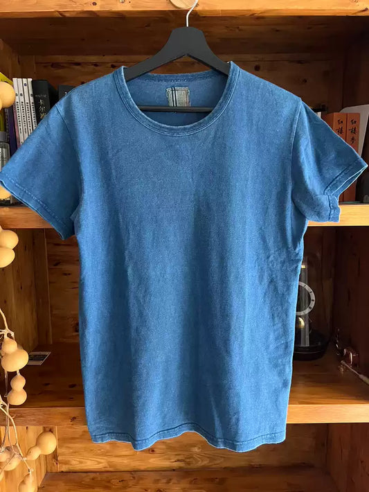 visvim ict 2015 Blue dyed old short sleeve T