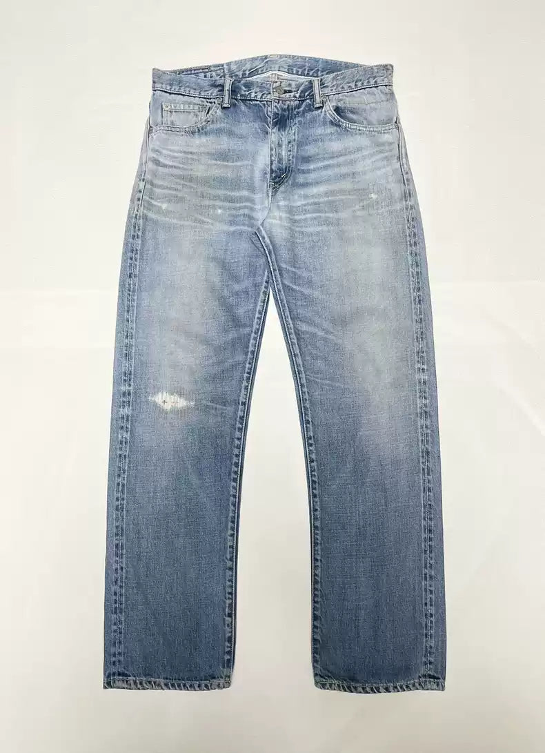 VISVIM 05D10 Cross patch washed jeans