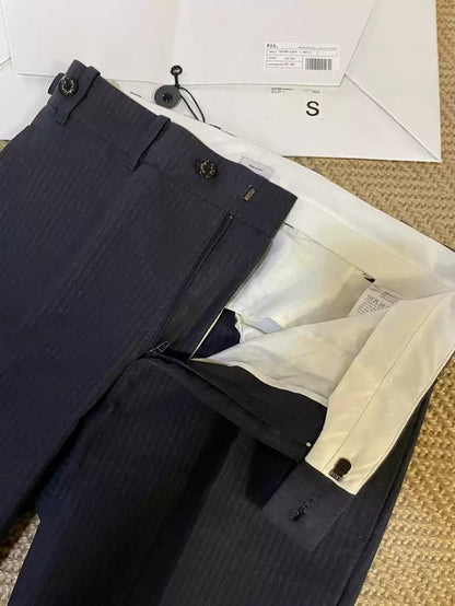 VISVIM PACCARD SLACKS IT striped nine-point dress slacks