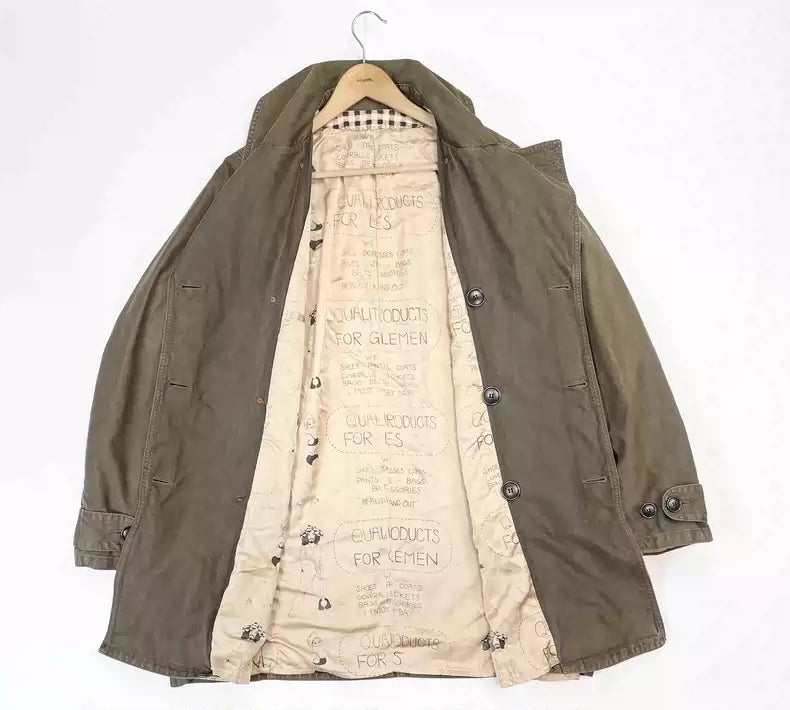 VISVIM SHIPMAN COAT DMGD CHINO