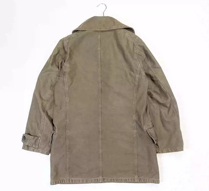 VISVIM SHIPMAN COAT DMGD CHINO