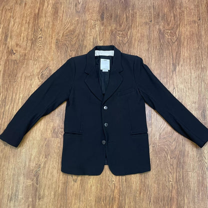 visvim black wool casual suit