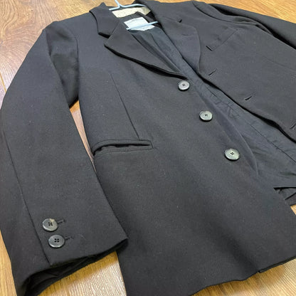 visvim black wool casual suit