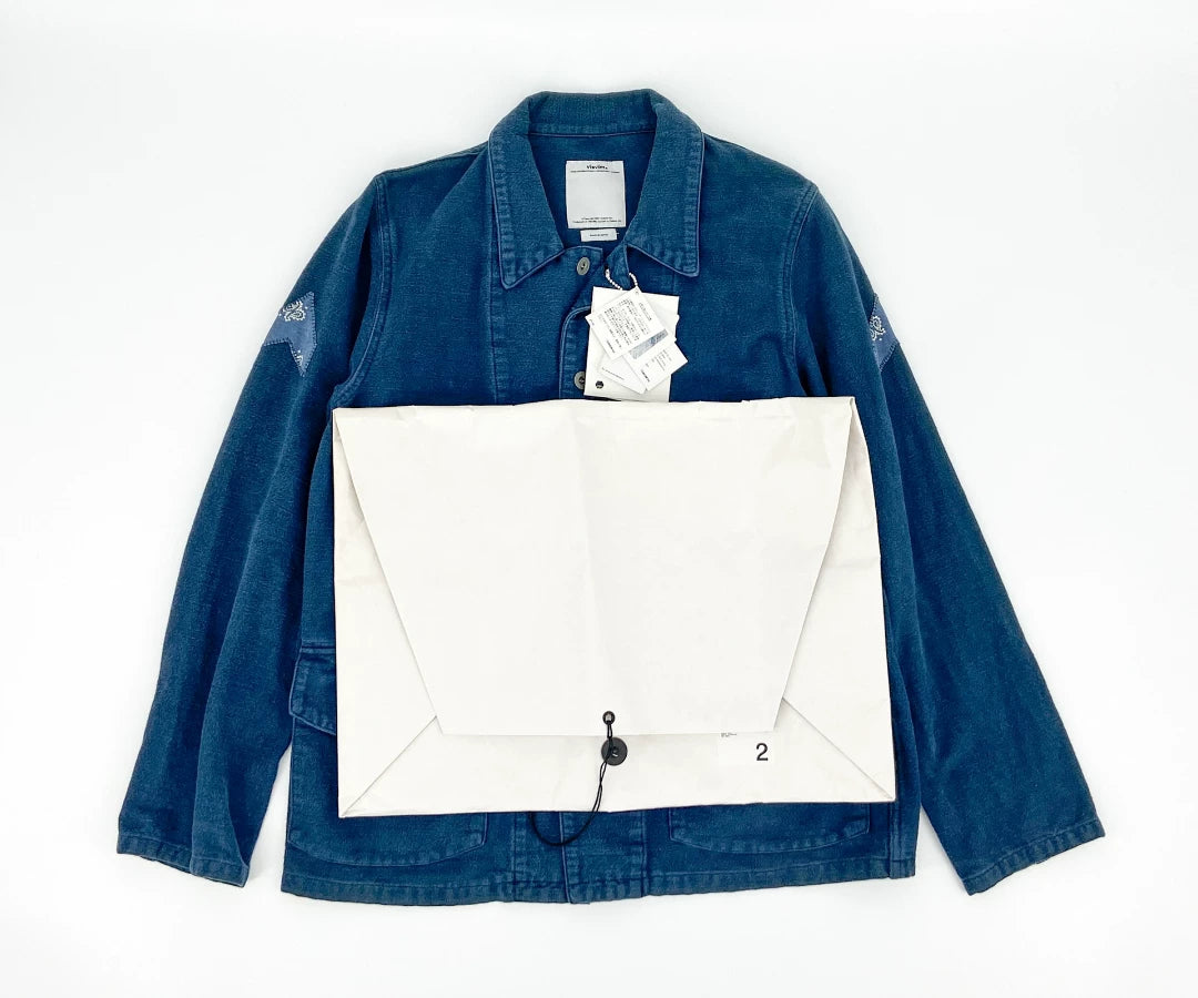 visvim cashew flower CORPORAL blue jacket